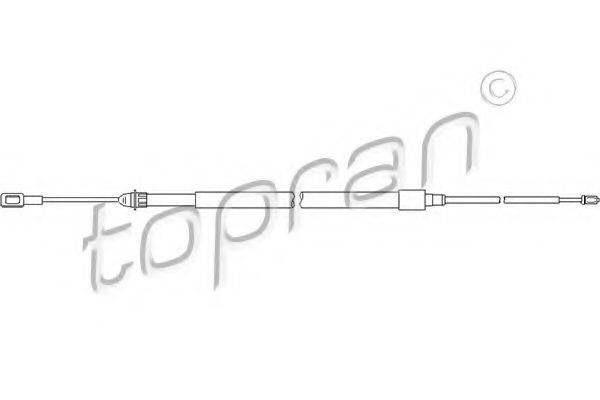 TOPRAN 721659 Трос, стоянкова гальмівна система