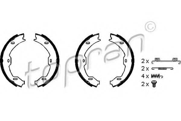 TOPRAN 407760 Комплект гальмівних колодок, стоянкова гальмівна система
