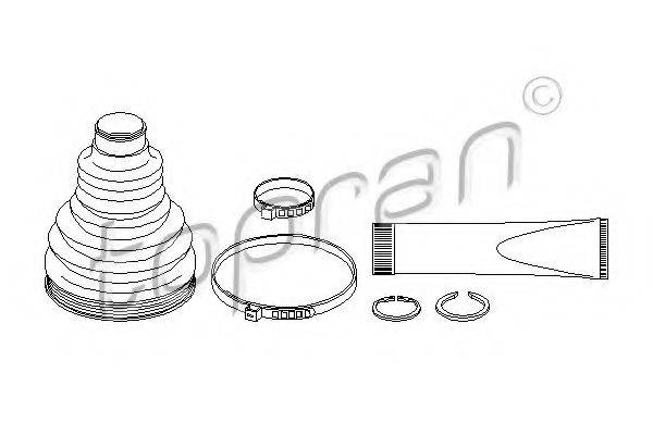 TOPRAN 113003 Комплект пильника, приводний вал