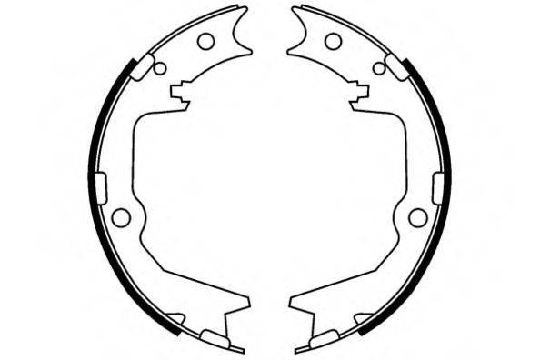 E.T.F. 090666 Комплект гальмівних колодок; Комплект гальмівних колодок, стоянкова гальмівна система