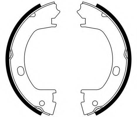 E.T.F. 090720 Комплект гальмівних колодок; Комплект гальмівних колодок, стоянкова гальмівна система