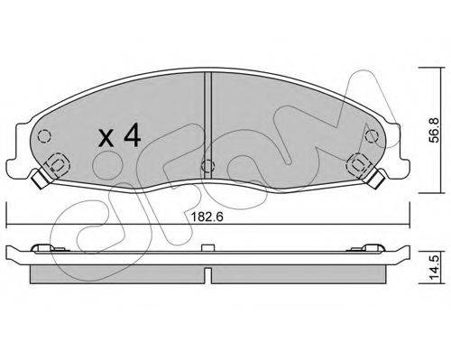 CIFAM 8226980 Комплект гальмівних колодок, дискове гальмо