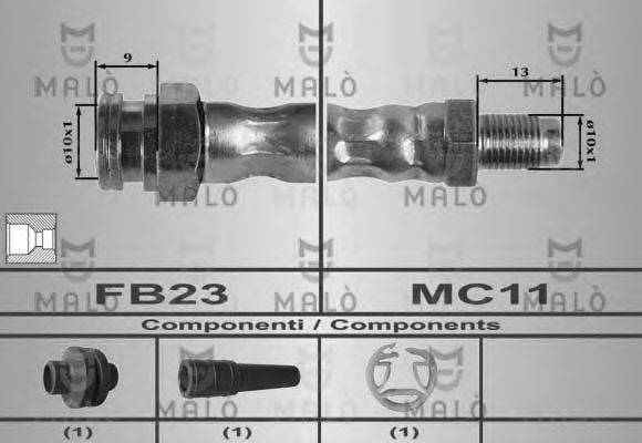MALO 80189 Гальмівний шланг