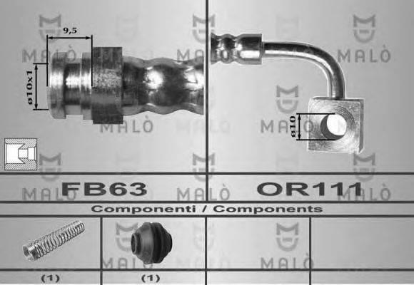 MALO 80530 Гальмівний шланг