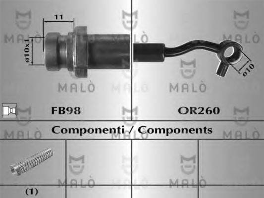 MALO 80792 Гальмівний шланг
