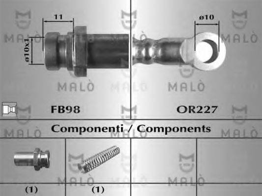 MALO 80924 Гальмівний шланг