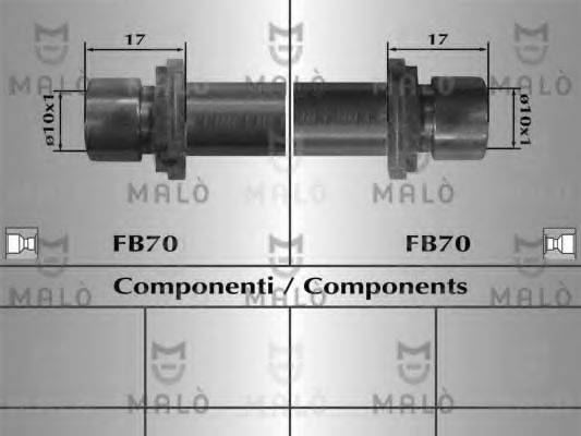MALO 80942 Гальмівний шланг