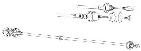 CEF CT01168 Трос, управління зчепленням