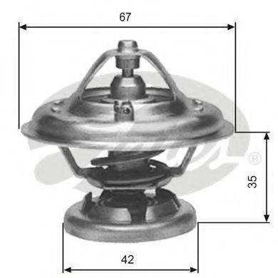 GATES TH12680G1 Термостат, охолоджуюча рідина