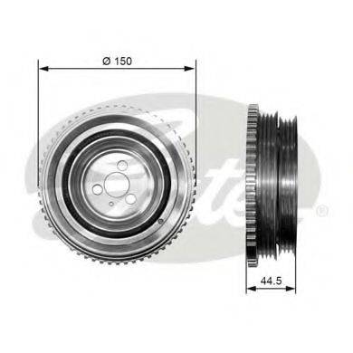GATES TVD1049 Ремінний шків, колінчастий вал