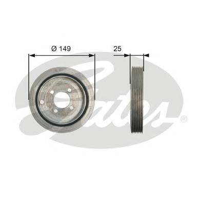 GATES TVD1102 Ремінний шків, колінчастий вал
