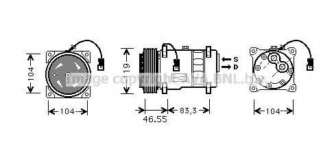 PRASCO CNK019 Компресор, кондиціонер