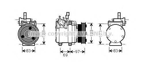 PRASCO HYK065 Компресор, кондиціонер