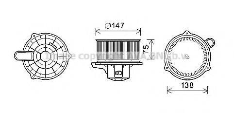 PRASCO KA8262 Електродвигун, вентиляція салону