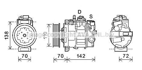 PRASCO AIK381 Компресор, кондиціонер