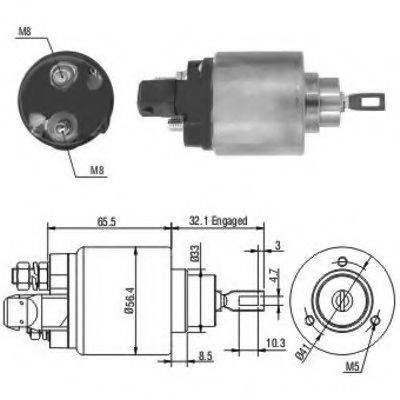 HOFFER 6646004 Тягове реле, стартер