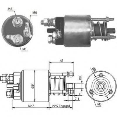 HOFFER 6646051 Тягове реле, стартер