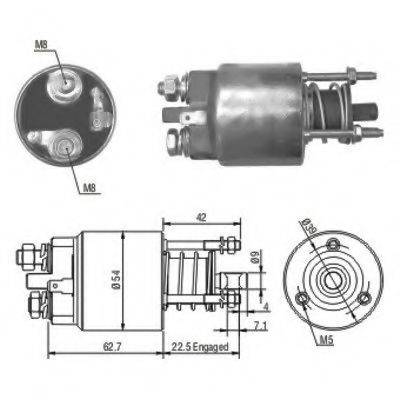 HOFFER 6646081 Тягове реле, стартер