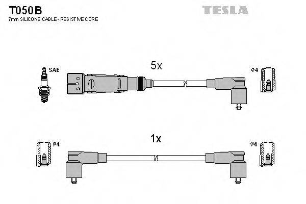 TESLA T050B Комплект дротів запалювання