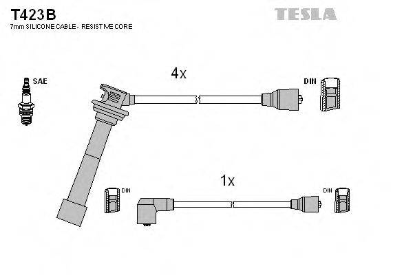 TESLA T423B Комплект дротів запалювання