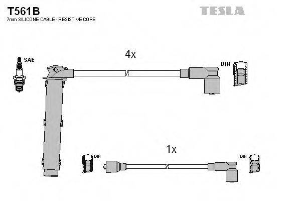 TESLA T561B Комплект дротів запалювання