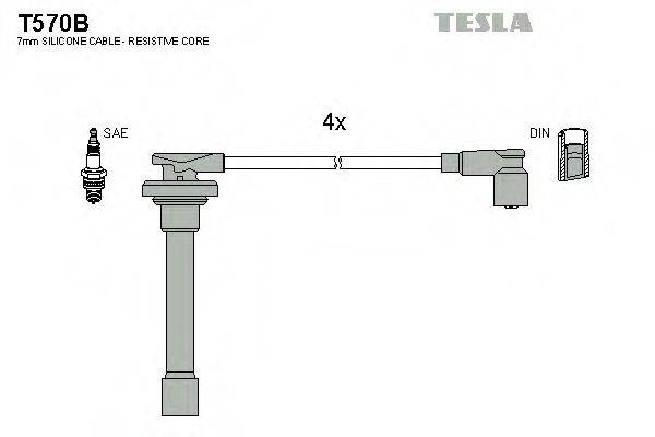 TESLA T570B Комплект дротів запалювання