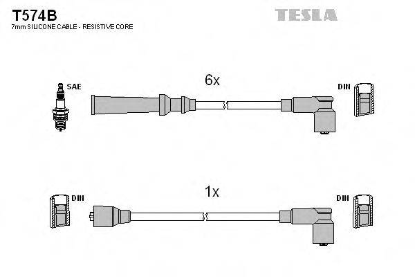 TESLA T574B Комплект дротів запалювання