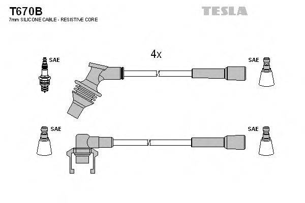 TESLA T670B Комплект дротів запалювання