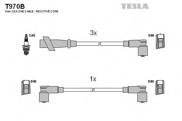 TESLA T970B Комплект дротів запалювання