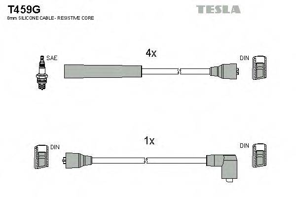 TESLA T459G Комплект дротів запалювання