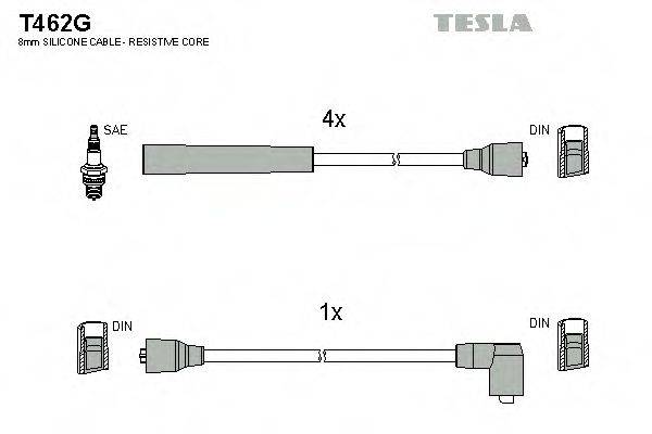 TESLA T462G Комплект дротів запалювання