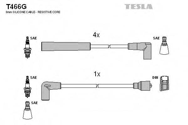 TESLA T466G Комплект дротів запалювання