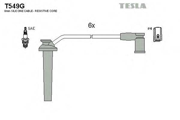 TESLA T549G Комплект дротів запалювання