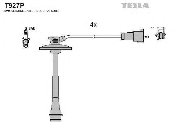 TESLA T927P Комплект дротів запалювання