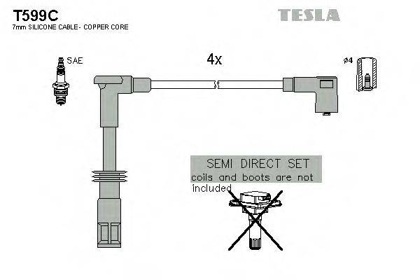 TESLA T599C Комплект дротів запалювання