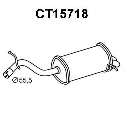 VENEPORTE CT15718 Глушник вихлопних газів кінцевий