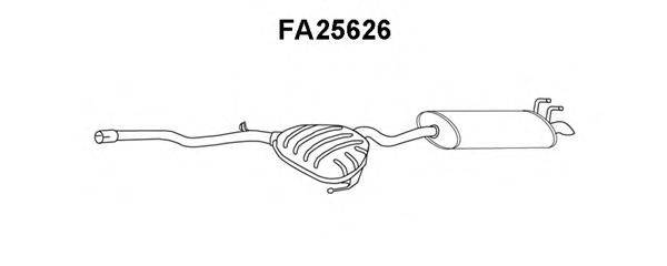 VENEPORTE FA25626 Глушник вихлопних газів кінцевий