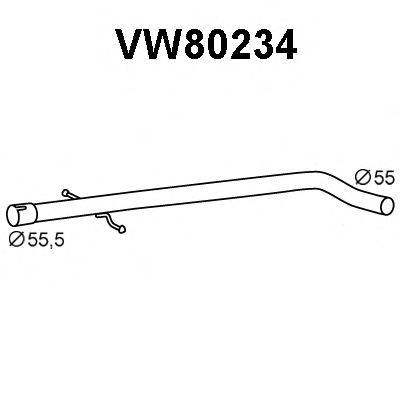 VENEPORTE VW80234 Труба вихлопного газу