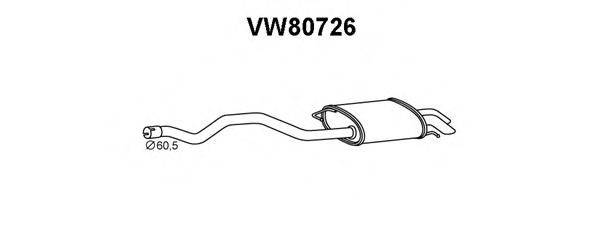 VENEPORTE VW80726 Глушник вихлопних газів кінцевий