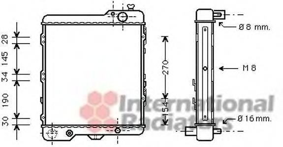 VAN WEZEL 03002038 Радіатор, охолодження двигуна