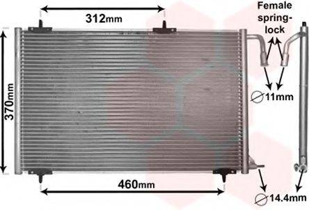 VAN WEZEL 40005257 Конденсатор, кондиціонер