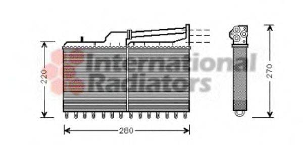 VAN WEZEL 06006029 Теплообмінник, опалення салону