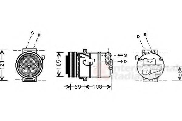 VAN WEZEL 3700K426 Компресор, кондиціонер