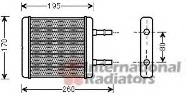 VAN WEZEL 82006216 Теплообмінник, опалення салону