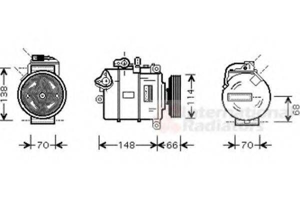 VAN WEZEL 0300K282 Компресор, кондиціонер