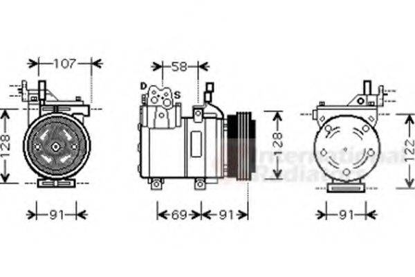 VAN WEZEL 8200K161 Компресор, кондиціонер