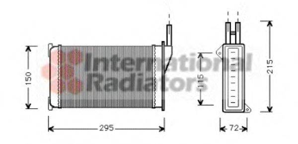 VAN WEZEL 18006098 Теплообмінник, опалення салону