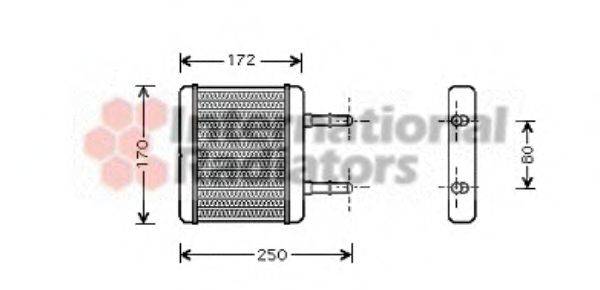 VAN WEZEL 82006137 Теплообмінник, опалення салону