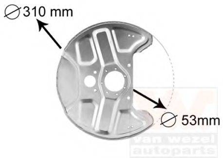 VAN WEZEL 5994372 Відбивач, диск гальмівного механізму