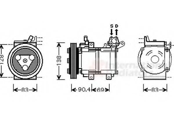 VAN WEZEL 8300K051 Компресор, кондиціонер